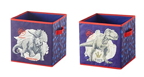 Image of Idea Nuova Jurassic World Set of Two Spacious Collpasible Storage Cubes, 10 inchx10 inch