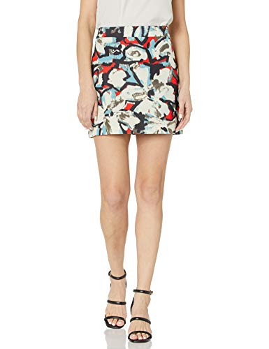 Milly Women's Gardenia Print Modern Mini Skirt, Multi, 2