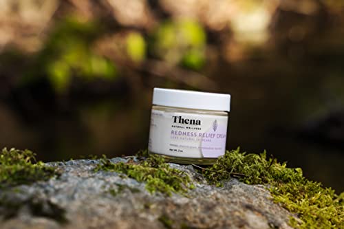THENA Redness Relief Face Cream Facial Moisturizer For Dry Skin With Colloidal Oatmeal Organic Shea Butter & Calendula, Natural Treatment & Skin Care For Rosacea, 2.25 oz - Thumbnail 4
