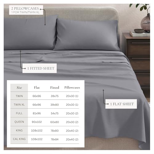 Image of Great Bay Home Cotton Jersey Knit Twin /Twin XL Sheet Set - Ultra-Soft, Stretchy, Heathered Melange Bed Sheets - Cozy, Soft T-Shirt Sheet & Pillowcase Set (Heathered Denim Blue)