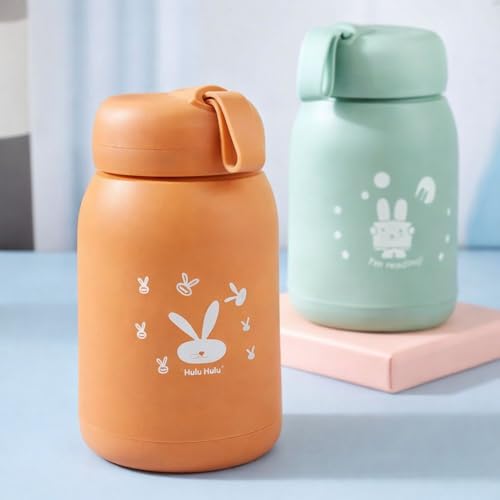 Image of Mini Glass Water Bottle 330 ml with Silicone Sleeve, Leak Proof Small Reusable Bottle for Kids, School, Office and Travel, Pack of 1