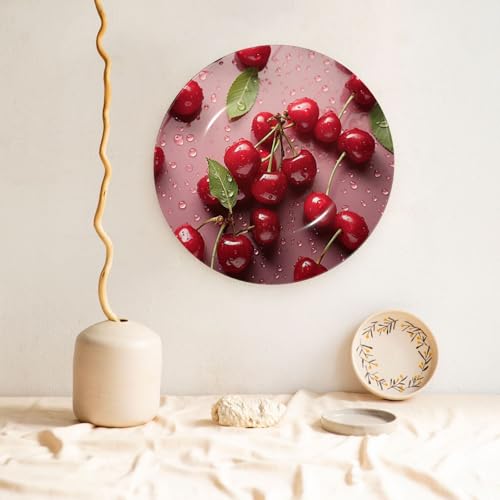 Assiette décorative cerise pour sublimer votre buffet de salon - 6