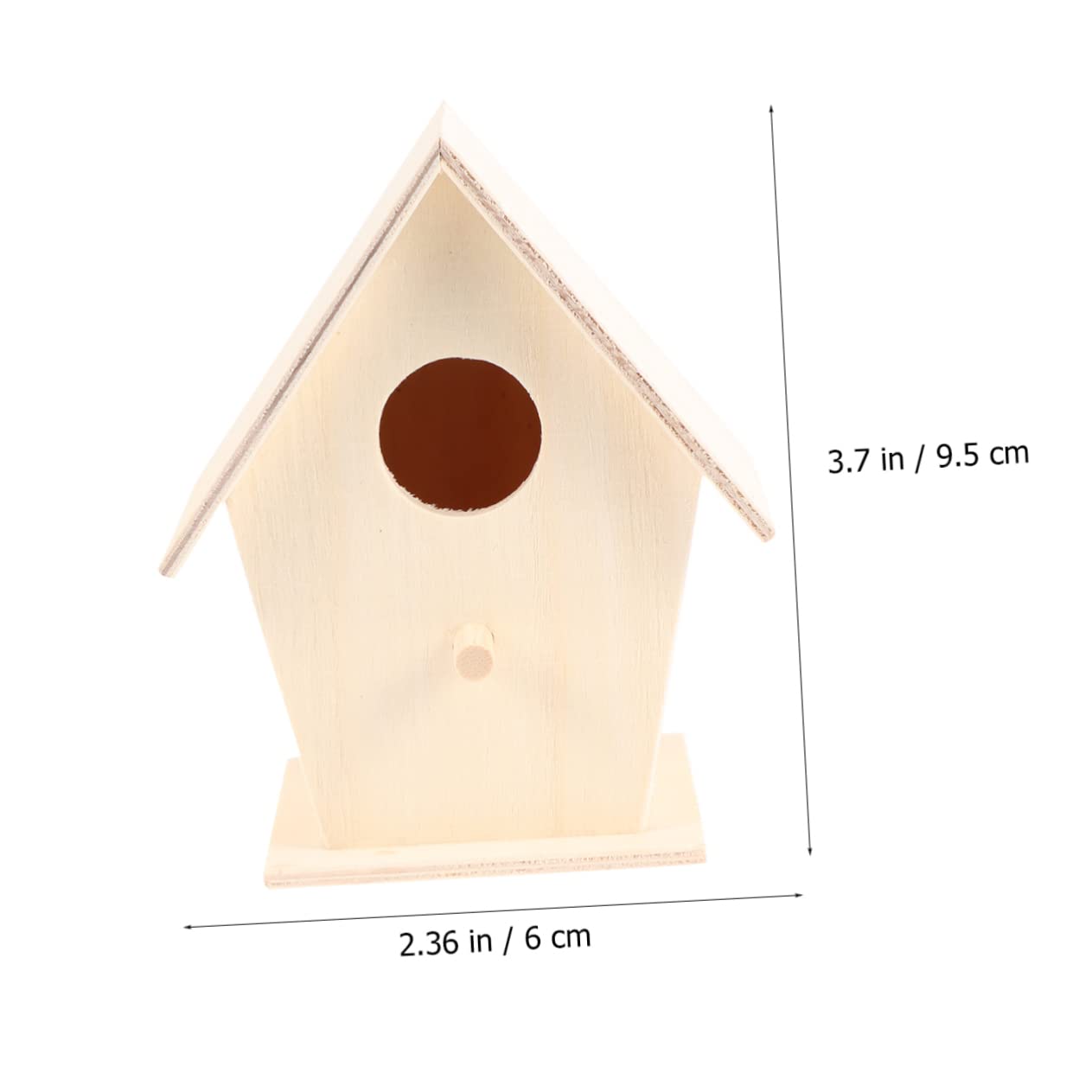 6 Stück Selbstgemacht Holzbauset Kleines Vogelhaus mit Dicken Seilen Holzhaus Bastelset für Büro und Graffiti Dekoratives Tischornament im Mixed Style Zufälliger Stil
