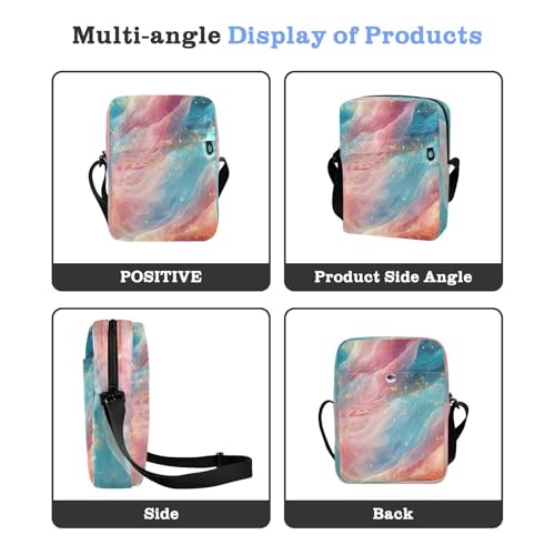 messenger bag cute crossbody bag men women's crossbody handbags Adjustable Strap for School School- Pink Turquoise Red4