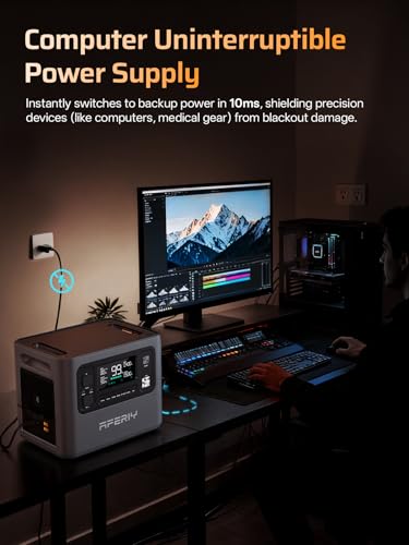 AFERIY P280 Portable Power Station 2800W (Peak 5600W),2048Wh LiFePO4 Battery,Expandable to 10kWh,0-80% Charge in 38 Min,UPS Solar Generator for Home Use,Power Outages,Camping,and RVs - Image 5