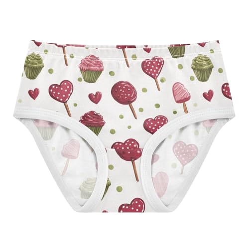Wusikd Candies Cupcakes Girls' Underwear Cotton Girls Briefs Soft Toddler Underwear 2T