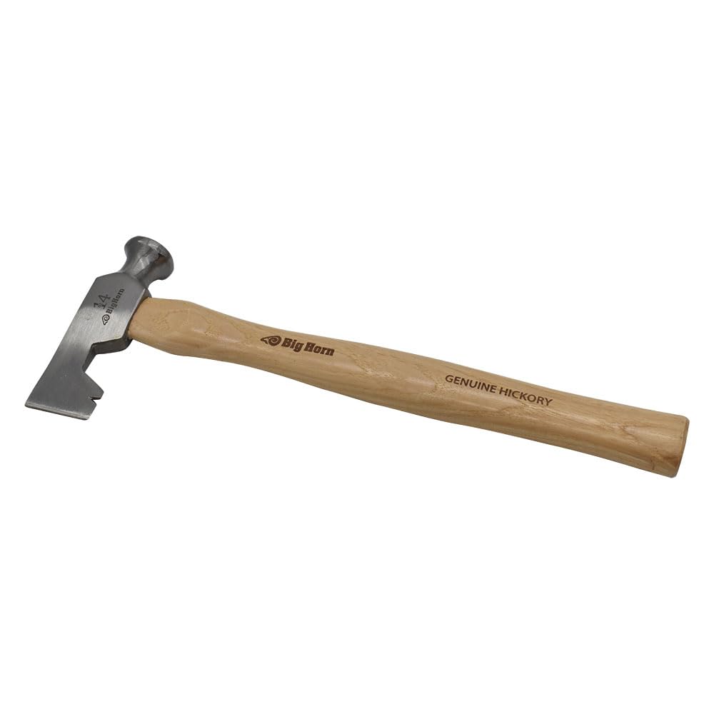 Big Horn 15140 - Hacha para paneles de yeso de 14 onzas con cara de impacto fresada y mango de nogal