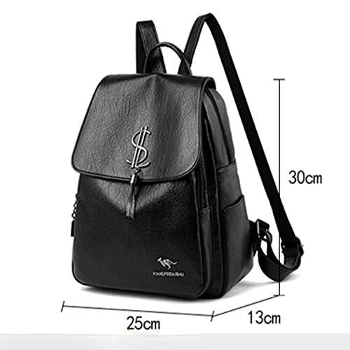 Dames mode rugzak college rugzak portemonnee PU lederen tassen casual rugzakken - Image 4