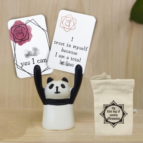 Ckonxe 16Pcs Funny Sweary Affirmation Card Gift, Affirmation Cards Positive Affirmation Card Self Motivational Phrase Encouragement Words With Little Bag Valentines Day Gifts #TOP4
