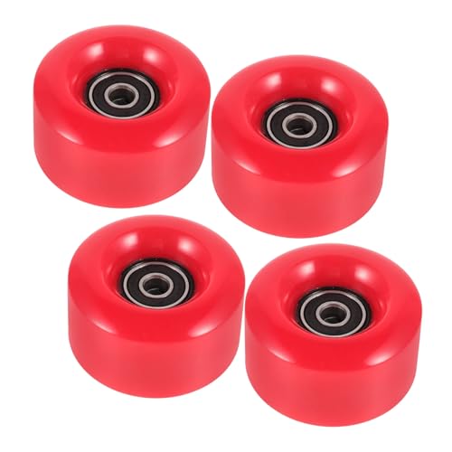 Abaodam 4pcs PU Roller Skate Wheels for Beginners Experts High Elasticity Replacement Wheels with Vibrant Design for Double Row Skating Snug Fit Stable Performance for Various Terrains
