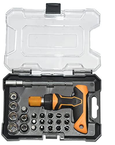 ACHRO Chrome Steel Professional Industrial Grade Screwdriver Set With Box Spanners (Silver, Small) -Pack Of 24 For Rs. 399 @ 60 %