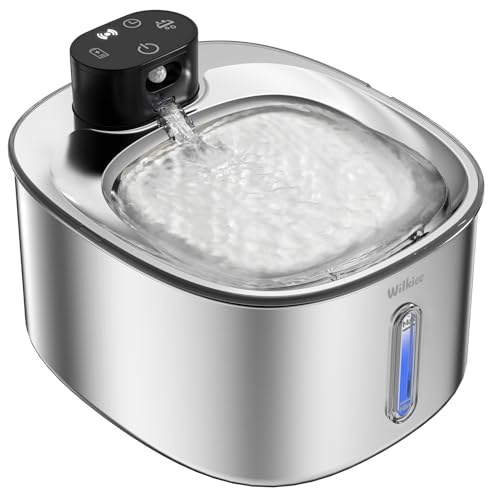 Stainless Steel Cat Water Fountain, 152fl.oz / 4.5L Cordless Cat Fountain
