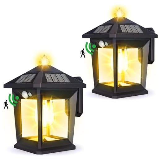 Pejevir Aplique Solar Exterior, 2 Piezas Luces Solares Exterior con Sensor de Movimiento, IP65 Impermeable 3 Modelo Lampara Solare Exterior para Jardín Garaje Calle Patio Caminos