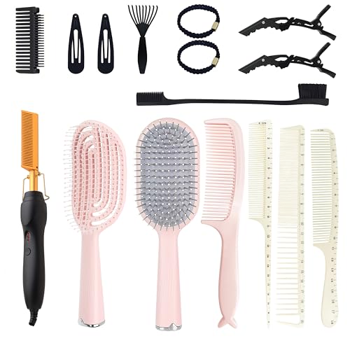 Set de plancha y peines calientes para cabello y barba miniatura 3