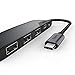 Latest Model USB C Hub, 4-in-1 USB C to USB Adapter with Type-C Charging, Thunderbolt 3 Multiport Adapter Compatible with MacBook Pro 2019,MacBook Air 2020, iPad Air 4, iPad Pro 2020-Space Gray