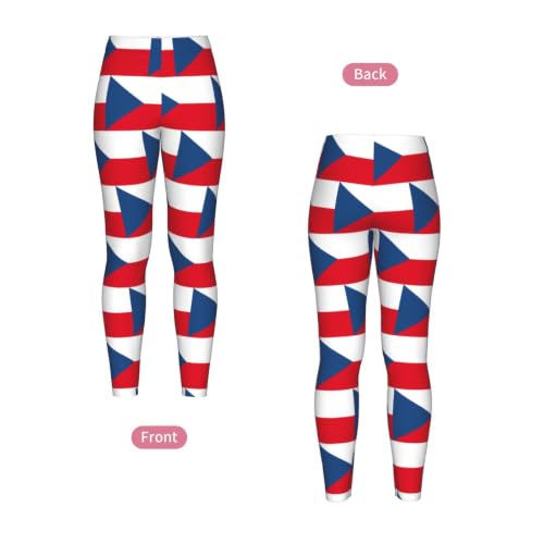 Leggings de compresión suaves premium con diseño de la República Checa 4