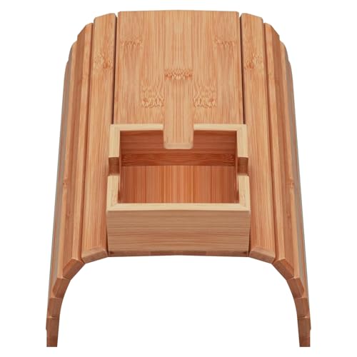 Bandeja para tazas con reposabrazos: soporte de madera estable para sofás sin mesa auxiliar 7