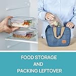 Vtopmart 5Pack 22oz Glass Storage Containers with Lids, Glass Meal Prep Food Container Sets with Snap Airtight Lids for Microwave, Oven, Freezer and Dishwasher, Grey - Image 5