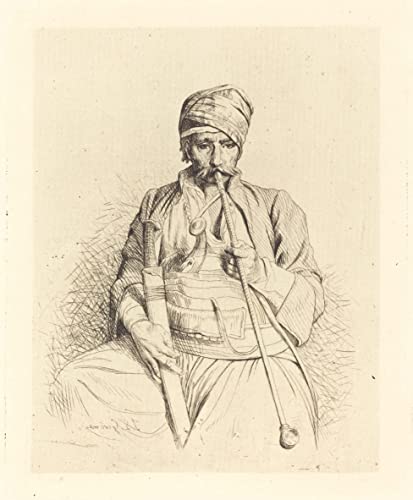 Affiche en toile Arabe assis à la pipe Jean Léon Gérôme 60x90cm