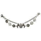 trachtenjacke damen stricken Antiker Männer Trachten-Schmuck mit schwerer, massiver Metallkette und traditionellen Anhängern sowie nostalgischen Charms