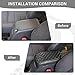PDKLIN for Jeep TJ Center Console Lid Cover Armrest Pad Compatible with Jeep Wrangler TJ 1997-2006 Carbon Fiber Interior Accessories