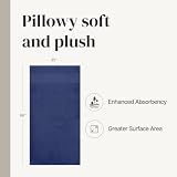 Modern Threads - Air Cloud zestaw 2 ręczników kąpielowych, 100% bawełny Zero-Twist, bardzo chłonne i szybkoschnące, 500 g/m², miękkie i pluszowe, granatowe