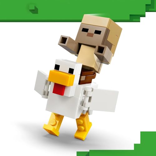 Image of LEGO Minecraft Chicken Jockey Desert Attack - Minecraft Characters Building Toy - 21592