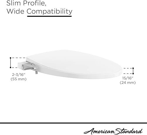 Miniatura 7 de American Standard 8033A65G.020 Aquawash Slim - Asiento de bidé SpaLet no eléctrico, color blanco