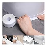 防カビ・防水テープ 補修テープ 透明 トイレ シール 隙間掃除を埋める 汚れ防止マスキングテープ 強粘着 耐熱 のり残らず 繰り返し洗濯可能 キッチン コンロ 洗面台 浴室 隙間 家事時短 (22mmx3.2m白い, 1個)