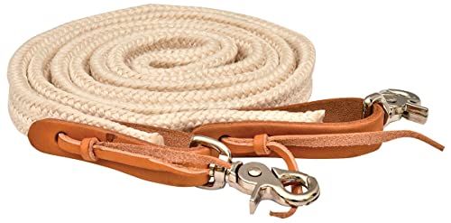 Mustang Waxed Flat Braided Poly Roping Rein 1In