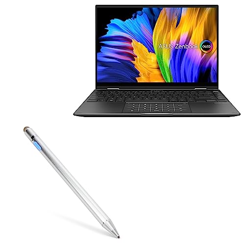BoxWave Stylus Pen Compatible with ASUS ZenBook 14 Flip (UN5401) - AccuPoint Active Stylus, Electronic Stylus with Ultra Fine Tip for ASUS ZenBook 14 Flip (UN5401) - Metallic Silver