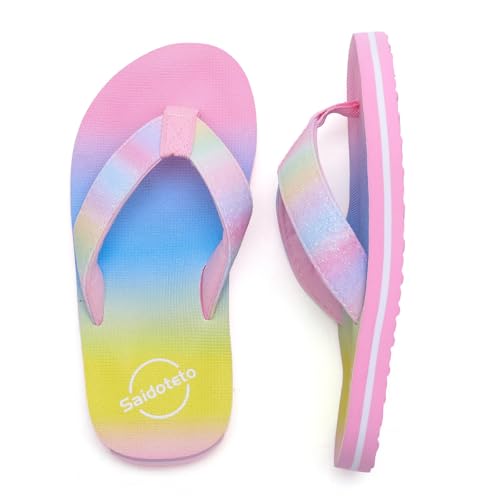 Image of Saidoteto Boys Girls Flip Flops Child Summer Slip-on Thong Sandals Beach Pool Water Shoes(Little /Big Kid)