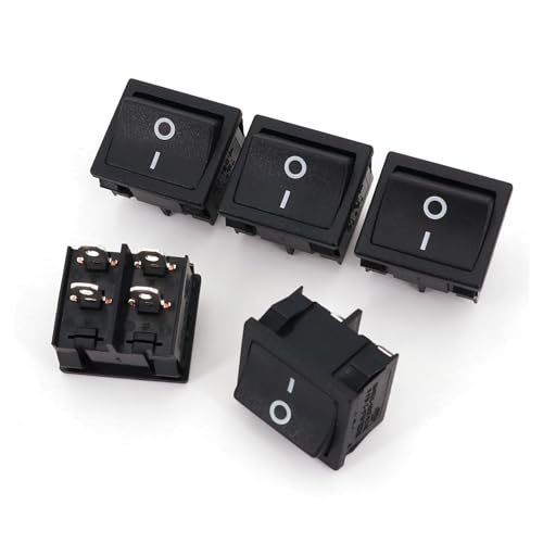 Interrupteur à bascule 4 broches RLEIL RL3-2 DPST mini commutateur ON-OFF 21x24mm 10A