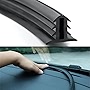 QODOLSI 1 PC Car Dashboard Seal Strip, 2M/6.56Ft Rubber Dashboard Seal Strip Soundproof Dustproof Edges Sealing Strip Edge Protector Trim (Black)