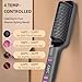 DGXWLLW Hair Straightener Brush, Ring Hair Straightener Comb, Negative Ion Thermal Brush for Women,10s Fast Heating 320°F to 428°F, 4 Temp Modes with Led Display, Auto-Off, Dual Voltage, Black