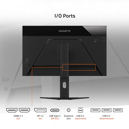 Image of GIGABYTE M27U Advanced (SA) - 27 inch SS IPS Gaming Monitor - UHD 3840x2160-160Hz - 1ms MPRT - AMD FreeSync Premium - Type C KVM - HDMI, DP, Type C - Height Adjustable - Black