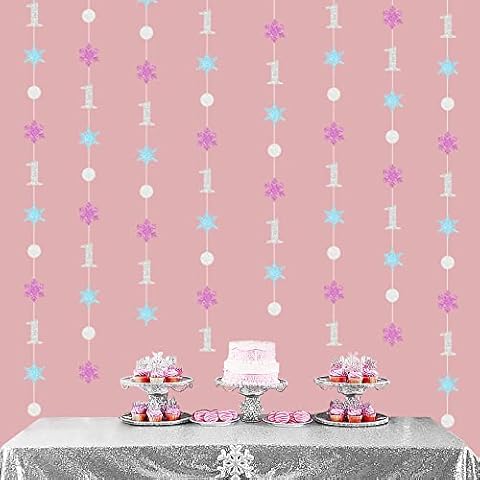 Decoraciones colgantes de invierno Onederland para primer cumpleaños Cover