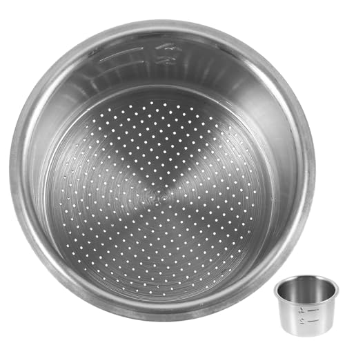BESPORTBLE Filtro de Espresso Profesional 51Mm para Máquina de Café Cesta de Filtro de Acero Inoxidable para 4 Tazas Colador de Café Molido Orificios Múltiples para Uso Doméstico y