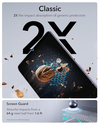 Image of ESR 2 Pack Screen Protector for iPad mini 7th Gen (A17 Pro, 2024) & 6th Gen (2021), 9H Tempered Glass Film with UltraFit Tray, Scratch-Resistant, HD Clarity, Bubble-Free