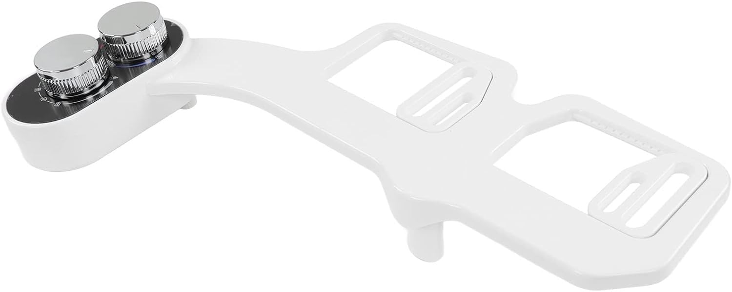Fixation bidet pour siège de toilette avec buses autonettoyantes et pression réglable