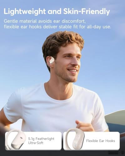 Ultra Open Ear Headphones, Over Ear Bluetooth Bone Conduction Earbuds - image 4