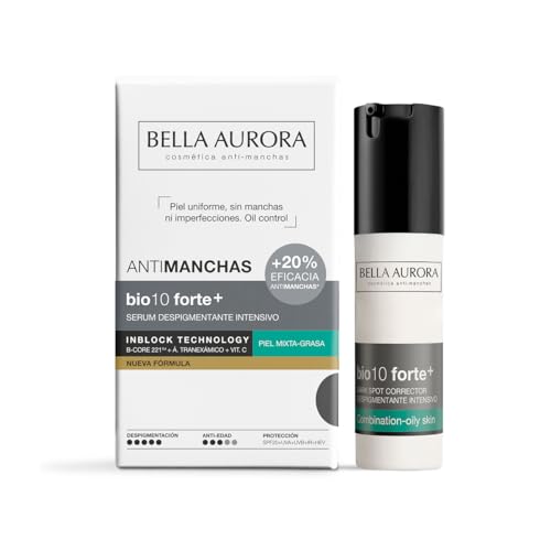 Bella Aurora BIO10 FORTE+ Serum Despigmentante Piel Mixta-Grasa | Reduce manchas, poros y brillos |...