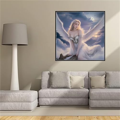 Peinture diamant adulte femme ange kit complet 45x45cm