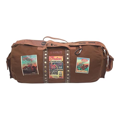 Image of The House of Tara Canvas Travel Duffle Bag 25 litres | Sports Duffel | for Men and Women | Adjustable Broad Strap | Gym Bag | Airline Carry On Luggage | Quick Access Pockets | Khaki