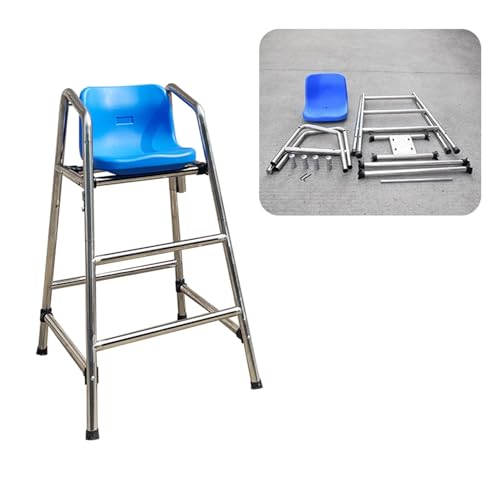 Sillas de socorrista, Silla de socorrista de Acero Inoxidable Resistente para Piscinas públicas y Playas, Asiento de árbitro de 120 cm de Alto, Soporte de socorrista Duradero y de Larga Dura