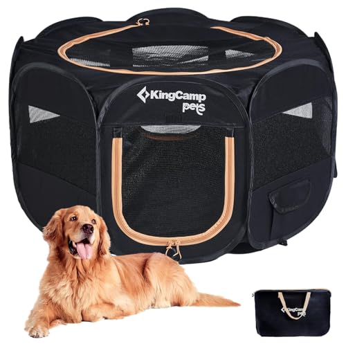 ペットサークル ドッグハウス 大型犬 八角形 折りたたみ メッシュサークル 猫 犬 兼用 プレイサークル ペットケージ 軽量 持ち運び 室内 アウトドア キャンプ お出かけ用品 127cm 高60cm L
