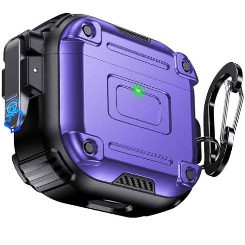 Coque AirPods 4 Chicfun Armour Lock violette haute résistance esthétique pure