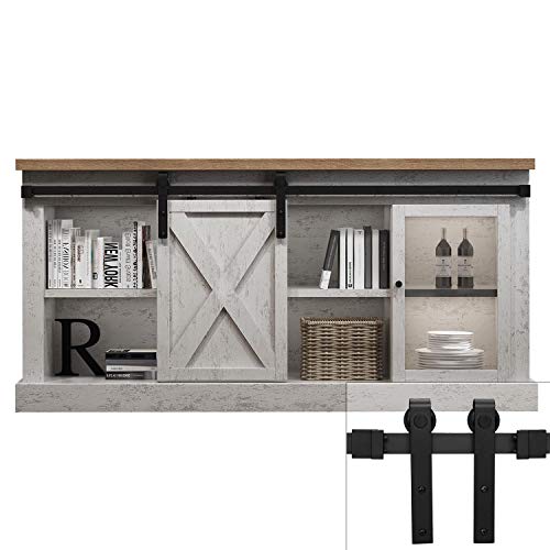 EaseLife 4 FT Super Mini Cabinet Sliding Barn Door Hardware Track Kit,Easy Install,Slide
