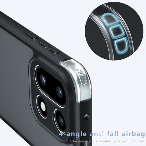 Image of Matte PC + TPU Back Cover Case for OnePlus 15 5G, Air Bag Protection, Anti-Fingerprint, Never Turns Yellow, Micro Arc Edge, Skin-Friendly Feel, Black