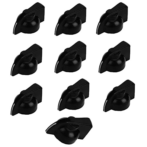 Setaria Viridis 10pcs Chicken Head Knob Bass Guitar Potentiometer Knobs Amplifier Knobs Effect Pedal Knobs Potentiometer Control Knob (Black 10PCS)